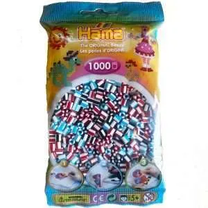Home 4 DISCONTINUED 1,000 White Striped Midi Hama Beads