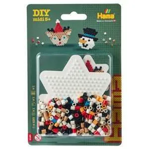 Christmas Snowman & Reindeer Midi Hama Beads Pack
